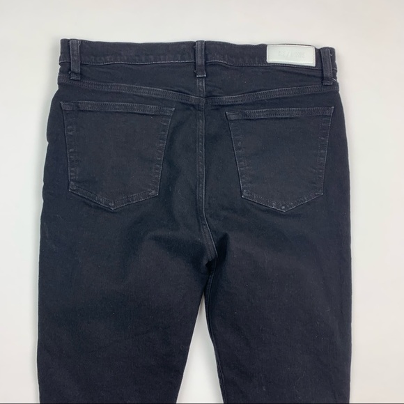 RE/DONE 90’s High Rise Ankle Crop Raw Hem Black Jeans Sz 31 - Picture 9 of 11